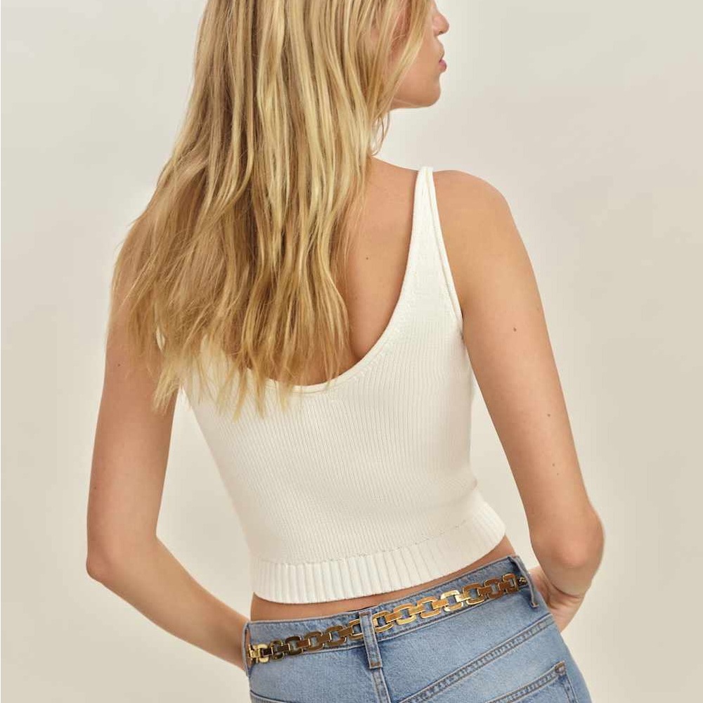 Reformation Natasha Cotton Sweater Tank - Picture 4 of 8